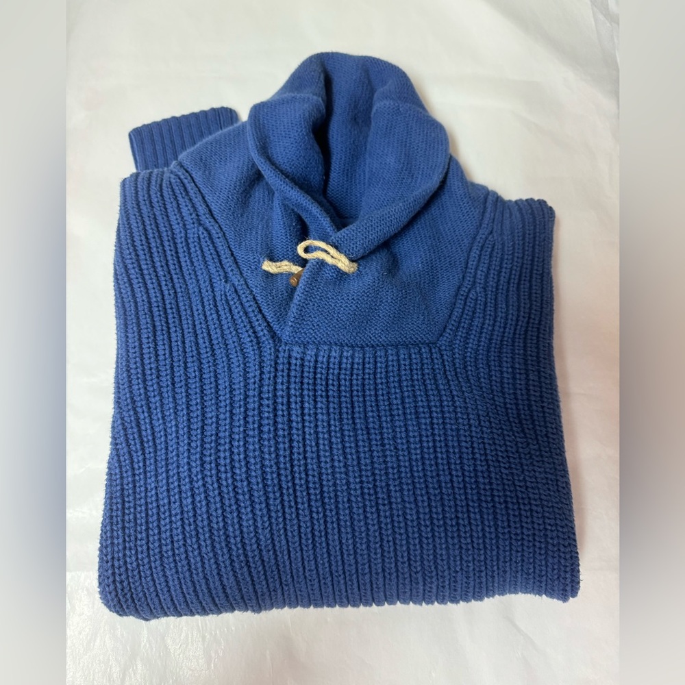 H&M LOGG Shawl sweater Navy Blue Size S - Picture 3 of 3